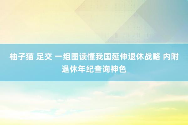 柚子猫 足交 一组图读懂我国延伸退休战略 内附退休年纪查询神色