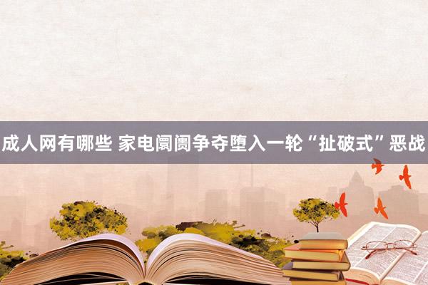 成人网有哪些 家电阛阓争夺堕入一轮“扯破式”恶战