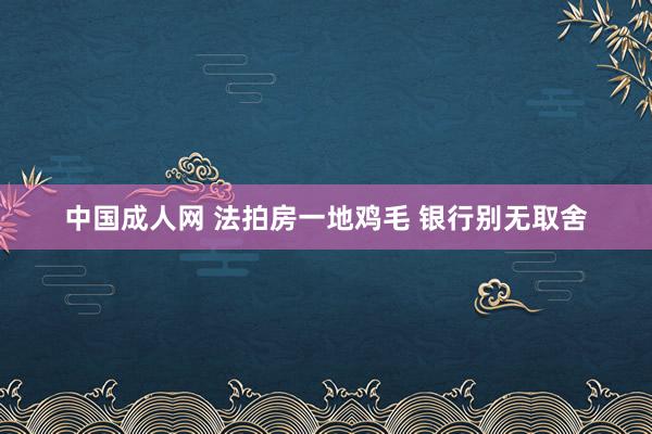 中国成人网 法拍房一地鸡毛 银行别无取舍