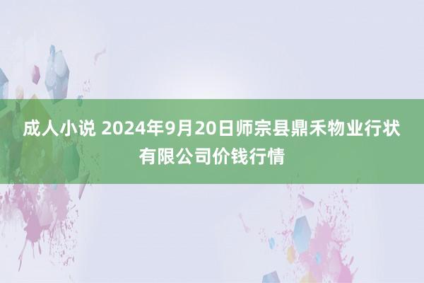 成人小说 2024年9月20日师宗县鼎禾物业行状有限公司价钱行情