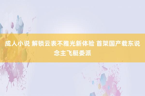 成人小说 解锁云表不雅光新体验 首架国产载东说念主飞艇委派