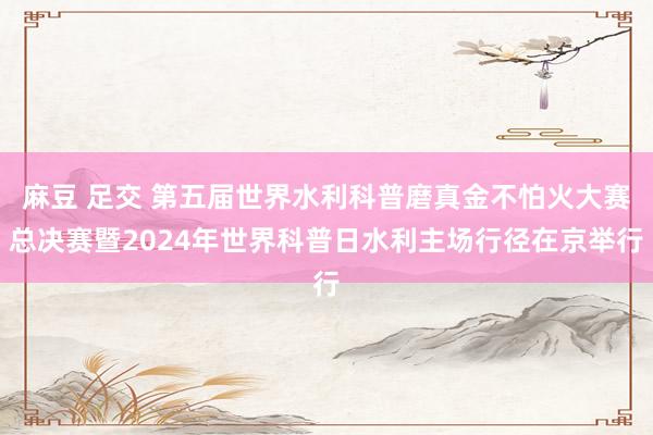 麻豆 足交 第五届世界水利科普磨真金不怕火大赛总决赛暨2024年世界科普日水利主场行径在京举行