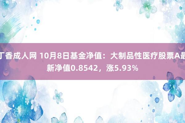 丁香成人网 10月8日基金净值：大制品性医疗股票A最新净值0.8542，涨5.93%