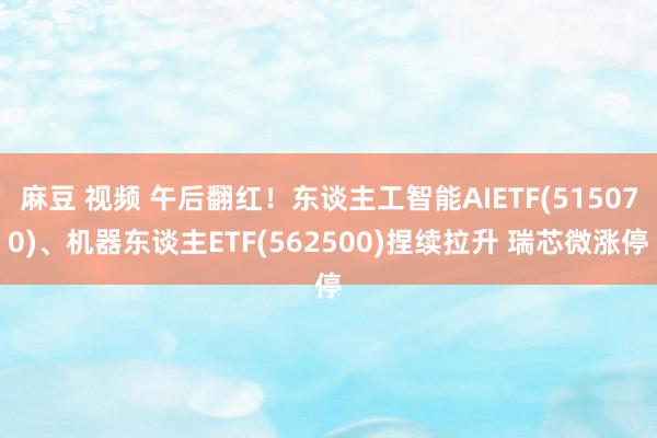 麻豆 视频 午后翻红！东谈主工智能AIETF(515070)、机器东谈主ETF(562500)捏续拉升 瑞芯微涨停