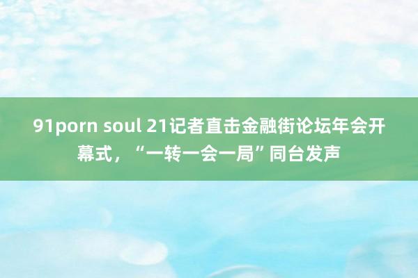 91porn soul 21记者直击金融街论坛年会开幕式，“一转一会一局”同台发声