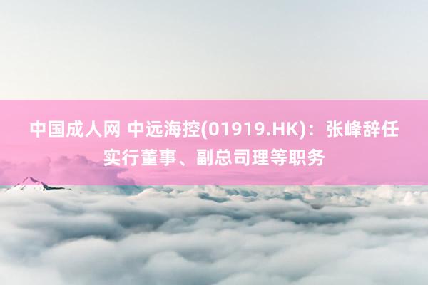 中国成人网 中远海控(01919.HK)：张峰辞任实行董事、副总司理等职务