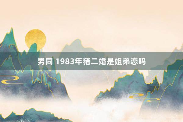 男同 1983年猪二婚是姐弟恋吗