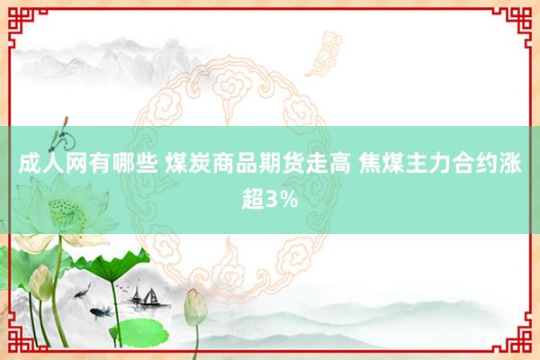 成人网有哪些 煤炭商品期货走高 焦煤主力合约涨超3%