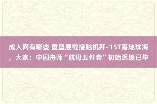 成人网有哪些 重型舰载接触机歼-15T落地珠海，大家：中国舟师“航母五件套”初始迟缓已毕