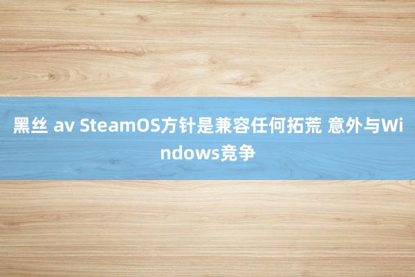 黑丝 av SteamOS方针是兼容任何拓荒 意外与Windows竞争